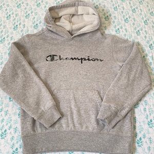 Boy’s Gray Champion Hoodie. Size M.